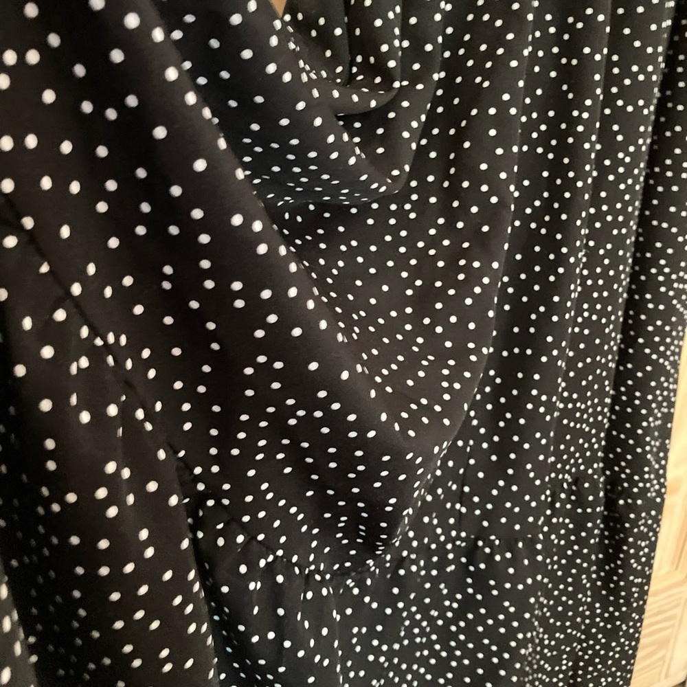 Ruffle Short Sleeve Midi Dress Polka Dot with pockets - Picture 14 of 15
